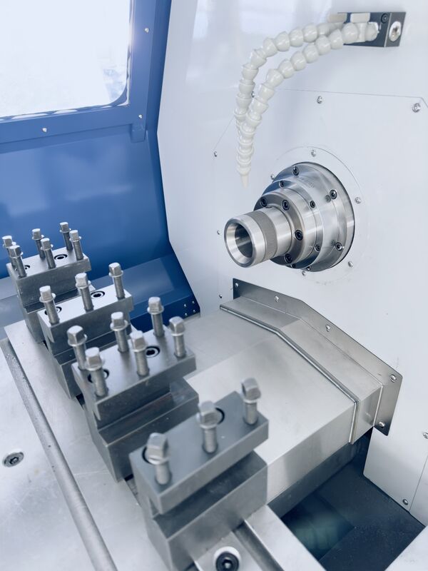 PT-Series CNC Gang Tool Lathe with HT300 Grade Cast Iron 8 in Chuck and 25x25mm Tool Holder