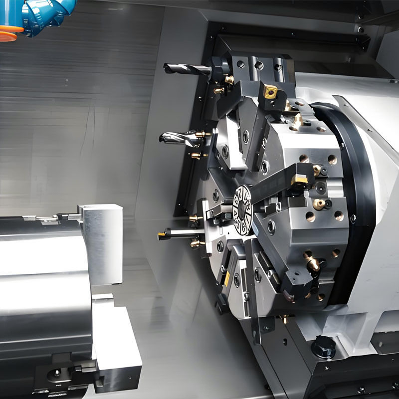 HTL110 High Precision CNC Turning Center Large Capacity Lathe with Servo Turret Tailstock Heavy Duty Metal Machining