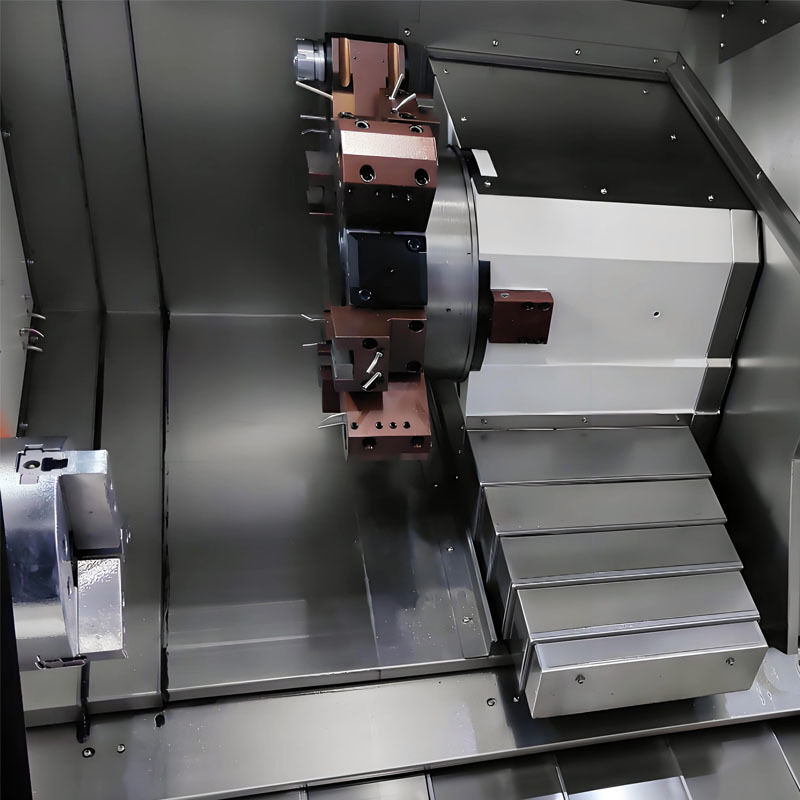 HTL18D Heavy Duty High Precision Single Spindle CNC Turning Center with Servo Power Turret 380V Fanuc/GSK Control Tailstock