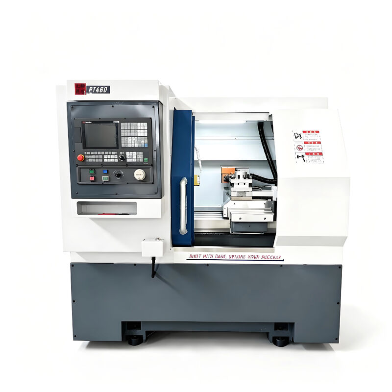PT46 CNC Gang Tool Flat Bed Lathe with FANUC Control System for Precision Metal Turning and Machining