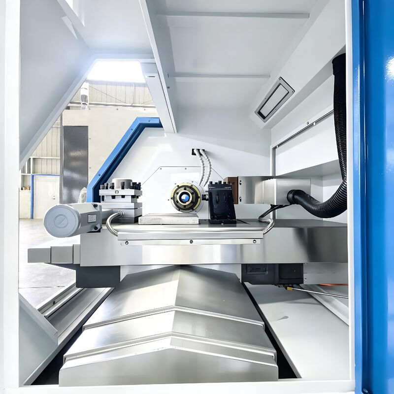 PT46 CNC Gang Tool Flat Bed Lathe with FANUC Control System for Precision Metal Turning and Machining