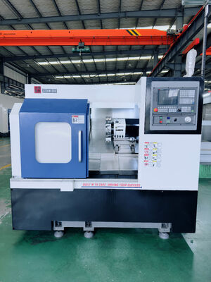 Slant Bed CNC Horizontal Lathe 6000r/Min X Axis Z Axis 8 6 4 Tool Post Stations